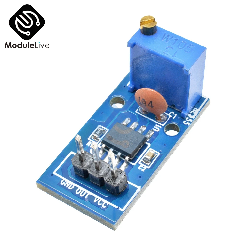 1pcs NE555 Adjustable Resistnce Frequency Pulse Generator Module For Arduino Smart Car 5V-12V 1-CH  1 Channel Output Module