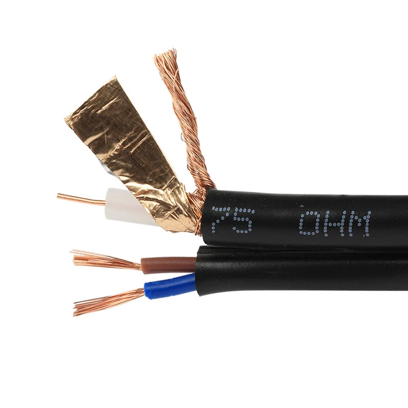 Pemantauan Pemantauan Garis Terintegrasi dengan Kabel Listrik Video Garis Terintegrasi 75-3 + 2*0.5 Ekstrusi Tarik