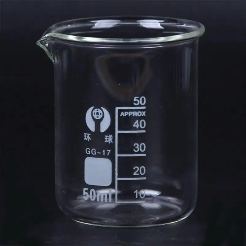 Béchers gradués en verre borosilicaté, petit type, 50ml, 100ml, 250ml chacun, 3 pièces