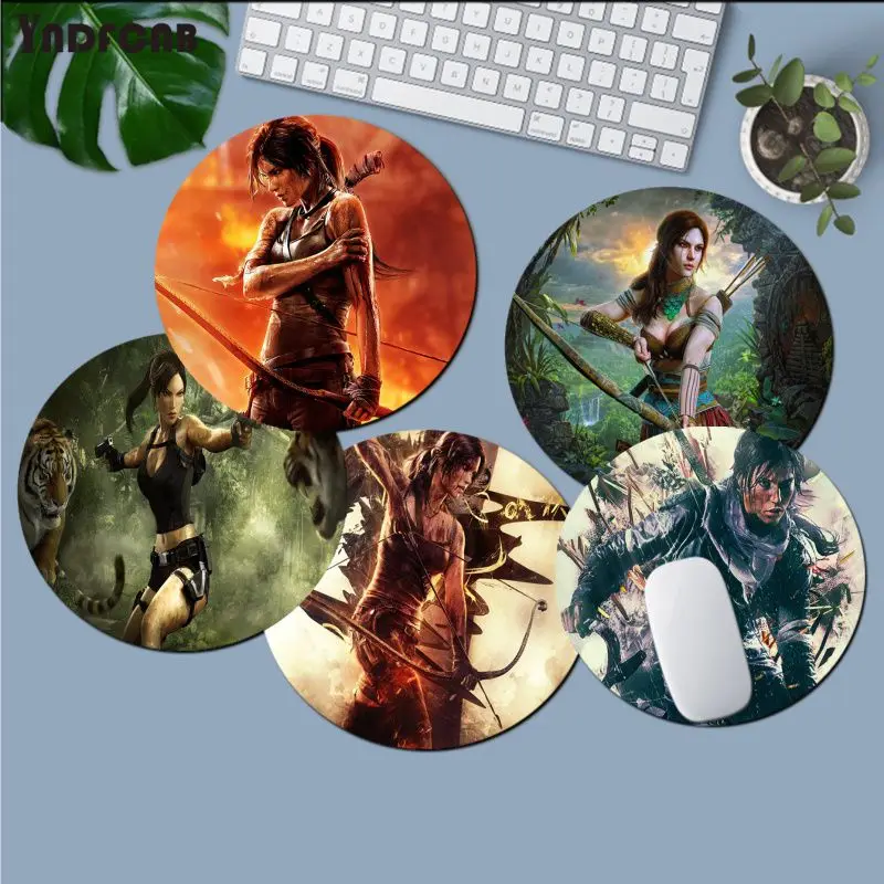 Śmieszne Lara Croft Tomb Raider antypoślizgowe trwałe silikonowe maty komputerowe antypoślizgowe Laptop PC podkładka pod mysz mata do gier podkładka pod mysz