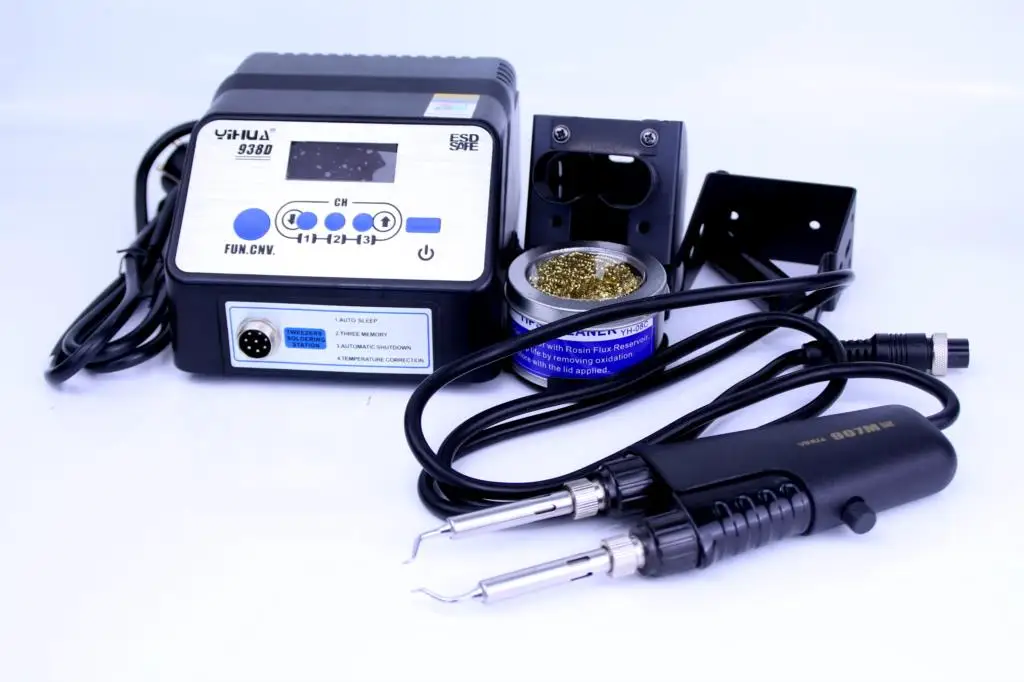 

YIHUA 938D Soldering Station with LED Display Solder iron with High Power Tweezers Smart Repair Rework 220V 110V