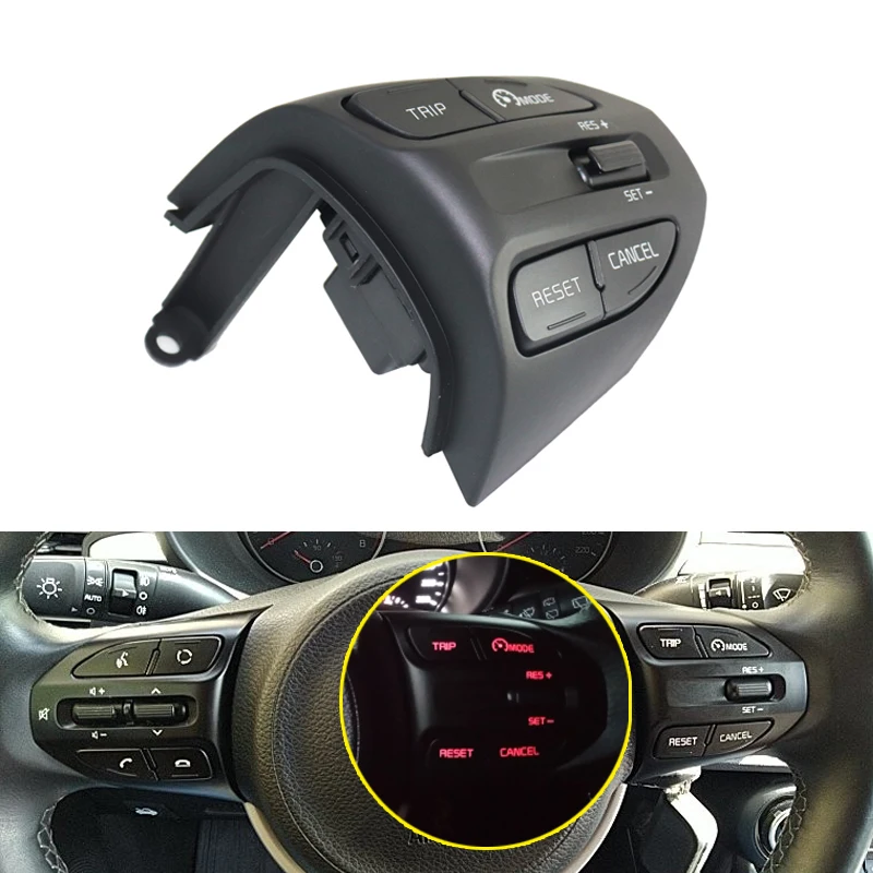 For KIA K2 RIO IKSLAIN AUGUST X-LINE LUXE RED LINE Steering Wheel Cruise Control Button Bluetooth Audio Phone Volume Switch Car