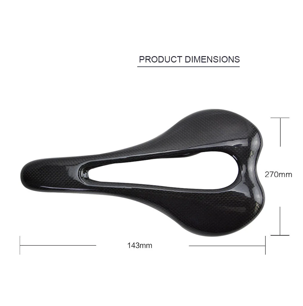 DODICI Full Carbon Fiber Saddle Ultralight Flow High Performance Open Saddle MTB Road Race Bicycle Saddle