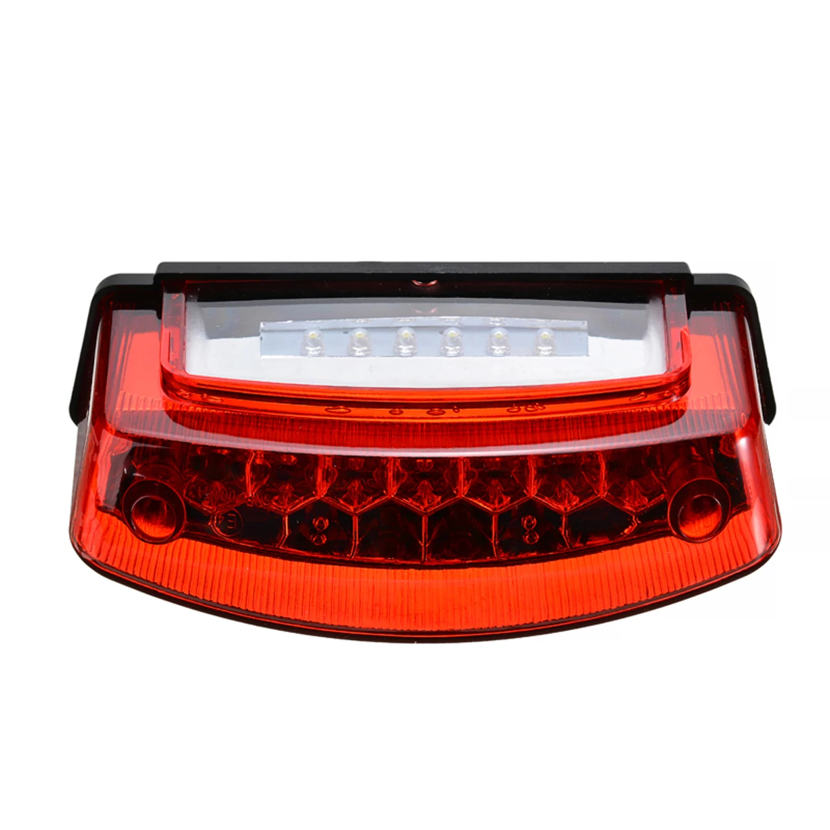 Universal 1pc 12V 21 LED Motorcycle White License Plate Light Red Tail Rear Lights Brake Stop Lamp 3 Wire