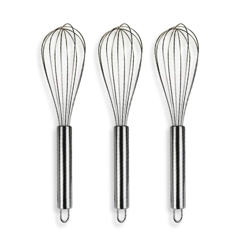 Hot 6/8/10/12 Inch Stainless Steel Egg Stirring Balloon Whisk Manual Egg Beater Mixer Kitchen Baking Utensil Cream Butter Whisk