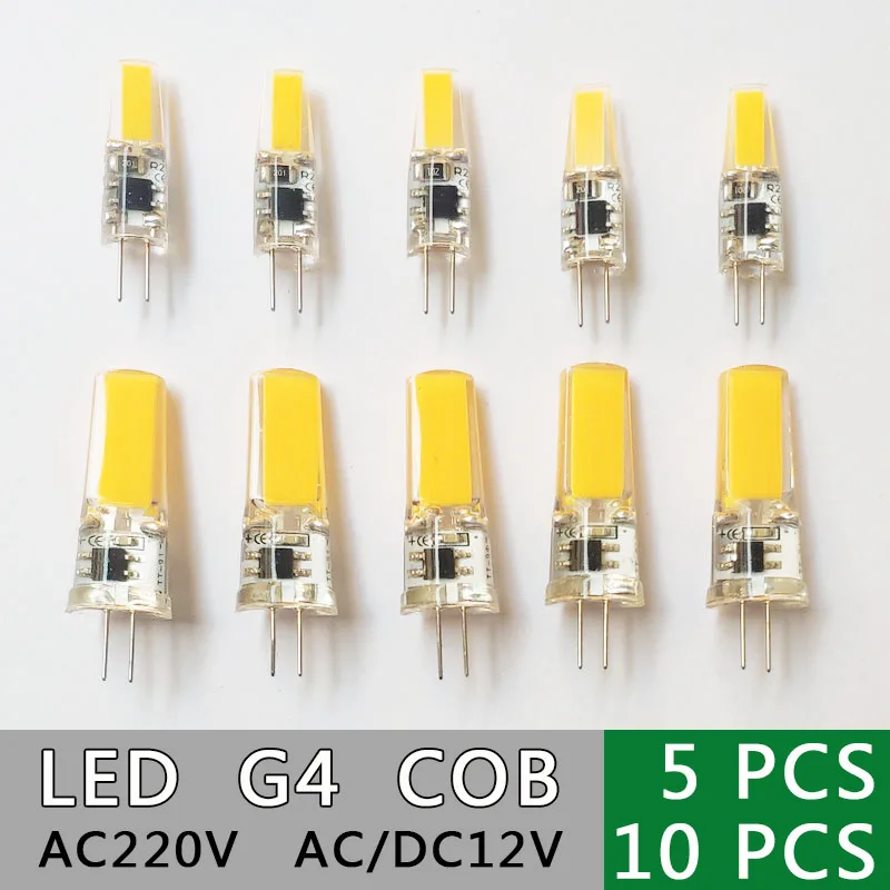 Dimmable GreenEye LED G4 COB Lamp Bulb 6W 10W AC/DC 12V 220V COB SMD LED G4  Dimmable Lamp replace Halogen Spotlight Chandelier