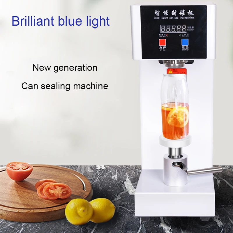 

Automatic Can Sealing Machine 55mm Cans sealer Drink bottle sealer Milk Tea Shop Equipment 220V/110V