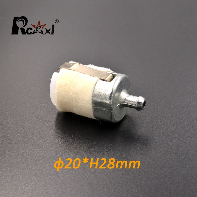 Rcexl Wool Gasoline filter Φ15*22 Φ20*H28 Clunk Style in-tank Fuel Filter for all 1/8\