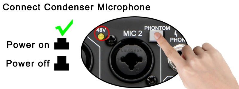 FREEBOSS 4-Kanal-Audiomischer, USB-Computer, Wiedergabe, Echo, Bluetooth-Mischpult für Kirche, Party, Familienstudio, MIX4 – Detail 10
