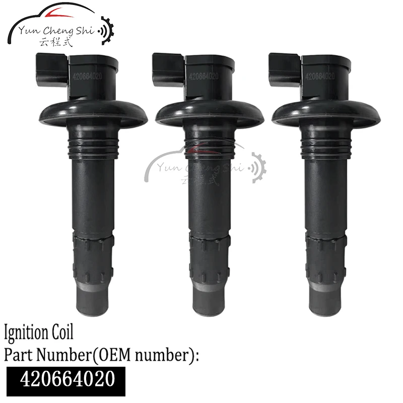 

3PC Ignition coil is suitable for SEADOO 296000307 290664020 420664020 GTX RXP RXT GTI GTS WAKE GTR 4-STROKE JET SKI