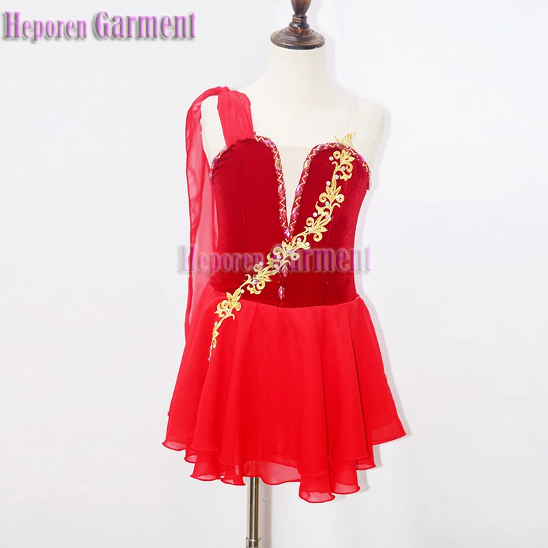 

Customized Tallisman Costume Red Ballet Diana Dress Adult Children Chiffon Skirt For Ballet-Competition