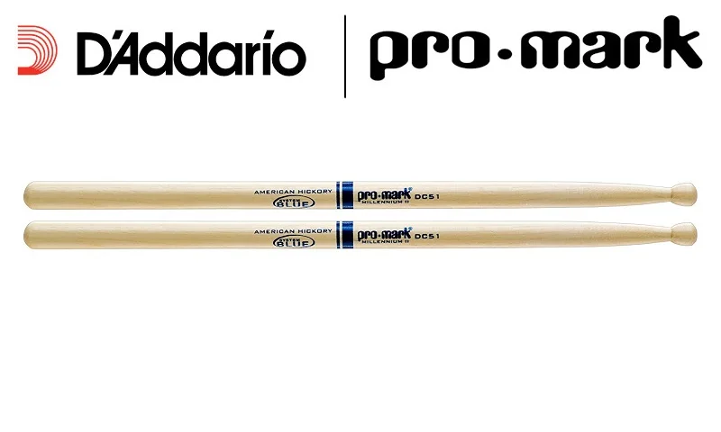 Promark by D\'addario TXDC51W American Hickory DC51 Wood Tip  Marching drumstick