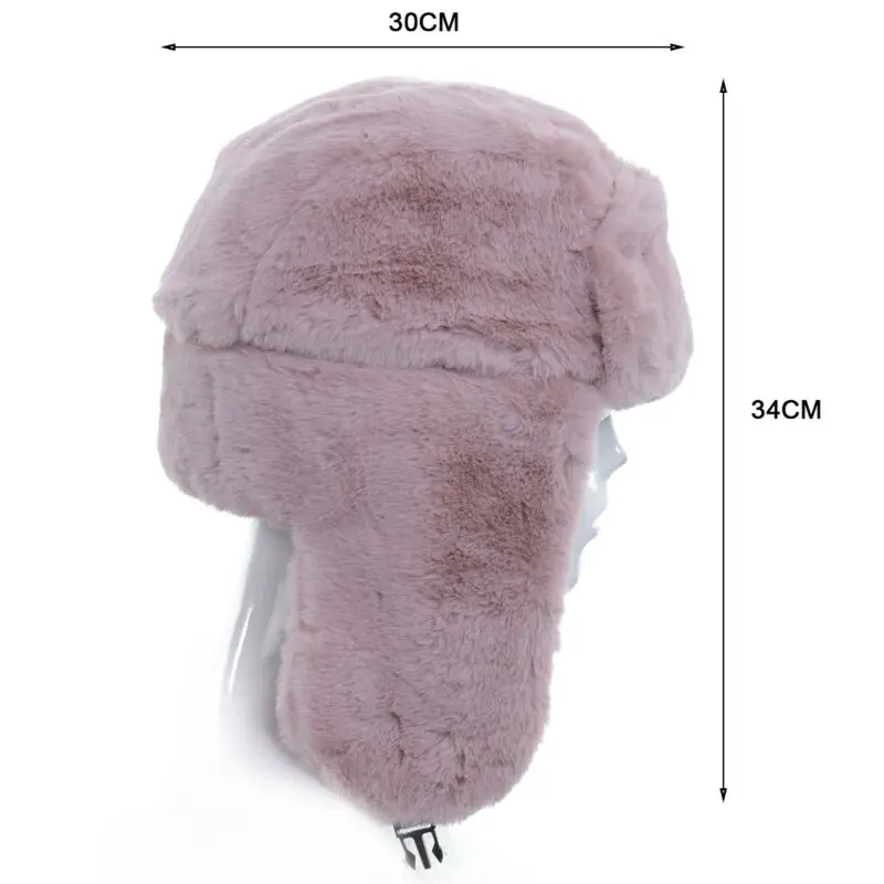 Womens Earcuff Hats Winter Warm Earmuffs Thicken Ear-flapped Hat Female Faux Fur Bomber Hats Fashion New 7 Colors