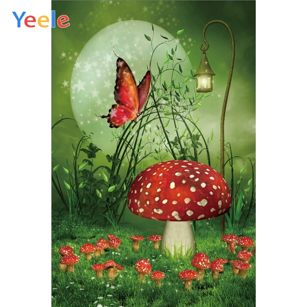 Yeele春の妖精夢のような魔法の森のキノコ写真撮影の背景パーソナライズ写真写真スタジオの背景
