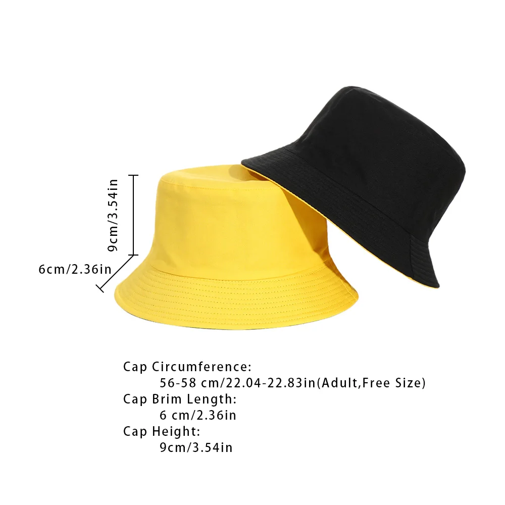 New Double-Sided Bucket Hat Women Men Beach Anti-UV Sun Hat Wide Brim Visors Foldable Portable Summer Fisherman Panama Cap