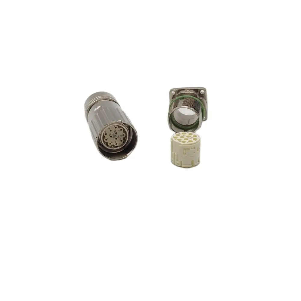 M23 M623 12 Pin Core Plug Servo Motor Encoder Connector Encoder Straight Elbow Connectors