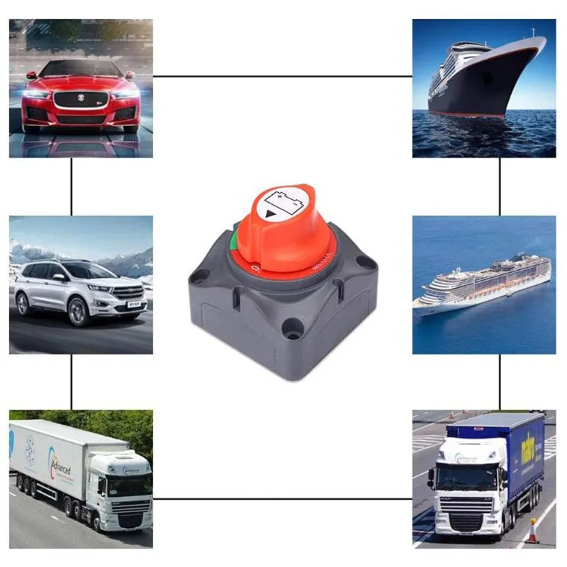Sezionatore sezionatore batteria a 2 posizioni per Camper Camper e barca marina, 12-48V cc viene fornito con interruttore batteria aletta in rame
