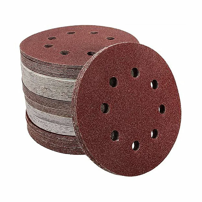 10pcs 5Inch 125mm Round Sandpaper 8 Holes Disk Sand Sheets Grit 40-3000 Hook and Loop Sanding Disc Abrasives for Polish