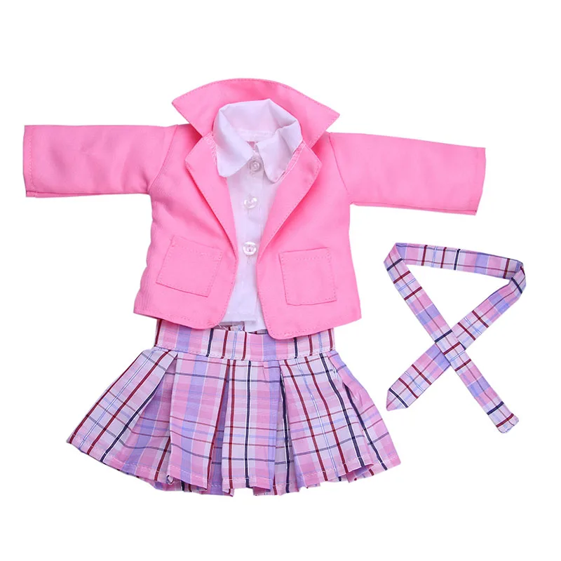 Ropa de muñeca Dsiney Elsa vestido de gatito, pijamas, zapatos de uniforme, se adapta a American of Girl de 18 pulgadas y 43 CM Reborn New Born Baby Doll Girl Toy