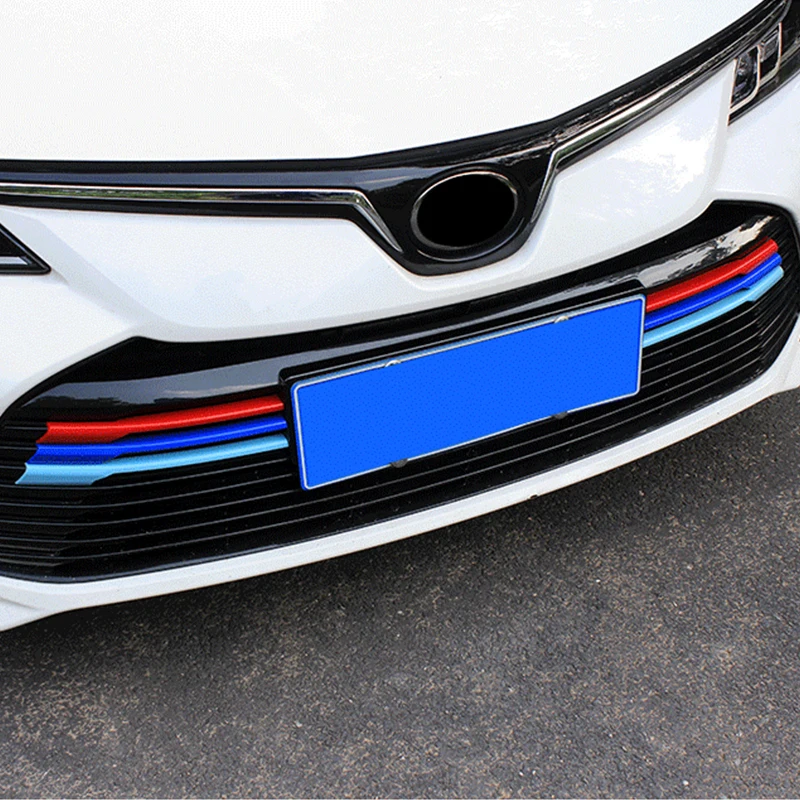 ABS Plastic For Toyota Corolla Sedan 2019 2020 Car Accessories Head Grille Fence Decoration Strip Cover Trim Car Sticker 6pcs