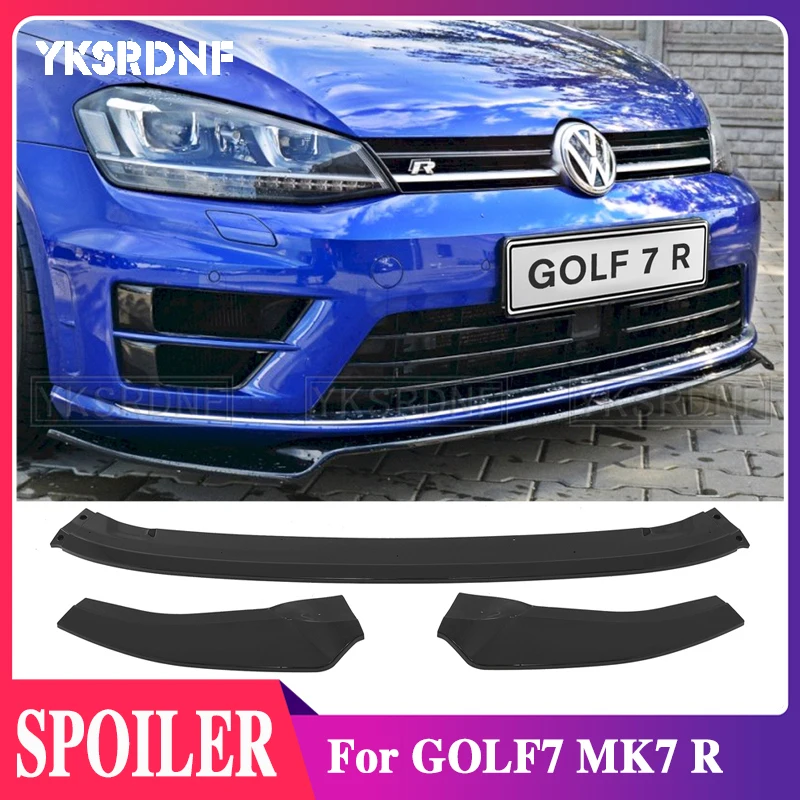 GOLF7 MK7 R spoiler bumper diffuser front lip body kit ABS material 3-stage for Volkswagen