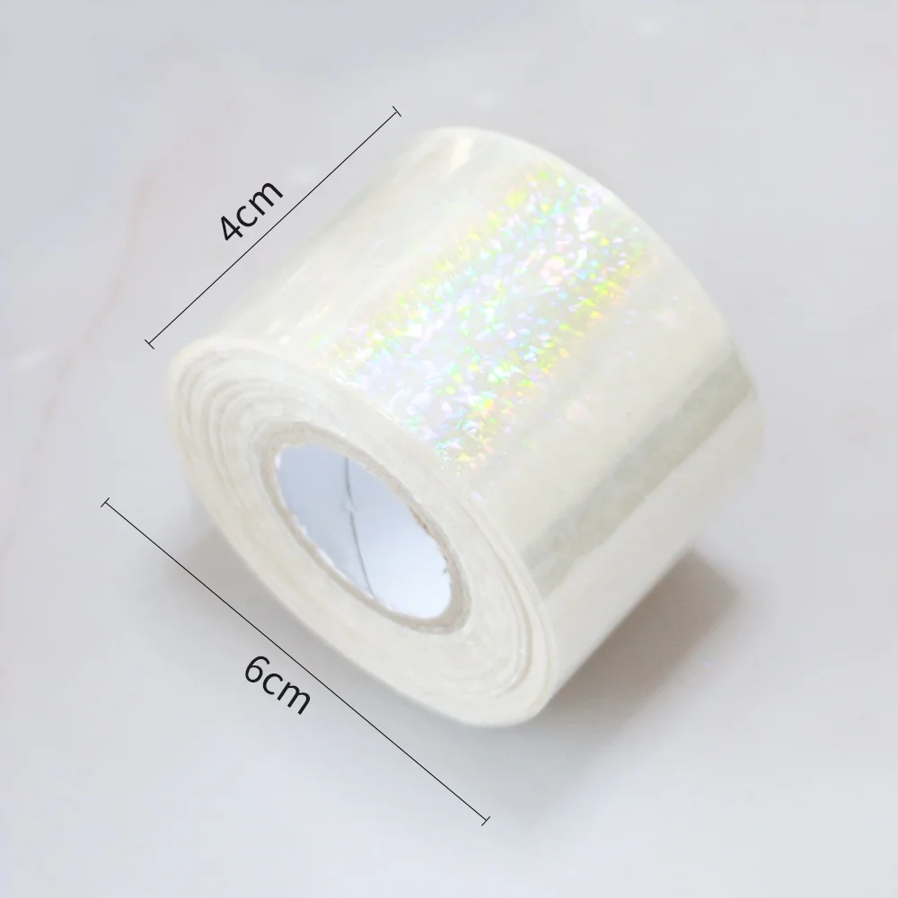 120m*4cm Broken Glass Sticker Foil Paper Nail Art Sticker Transfer Holographic Design DIY Nail Decals