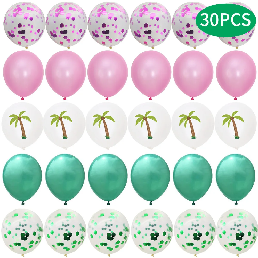 12 inch Hawaiian party balloon cactus sequin hotel shopping mall birthday party decoration arrangement latex balloon set