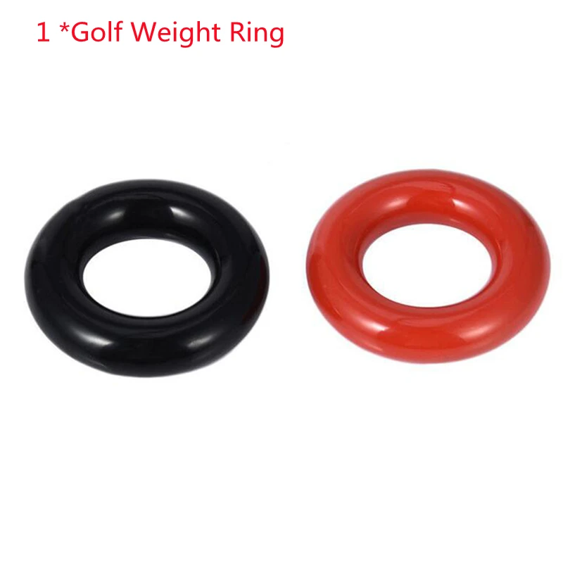 1PC Golf Training Aids Golf Clubs Weight Power Swing Ring Warm Up Strength Practice Resistance Training  Black & Red