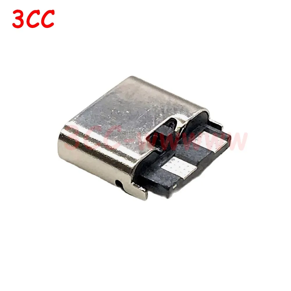 Imagem -02 - Micro Usb Jack 3.1 Tipo-c 2pin 2p Conector Fêmea em Linha Reta para o Telefone Móvel Porto de Carregamento Soquete de Carregamento H6.5 1000 Peças