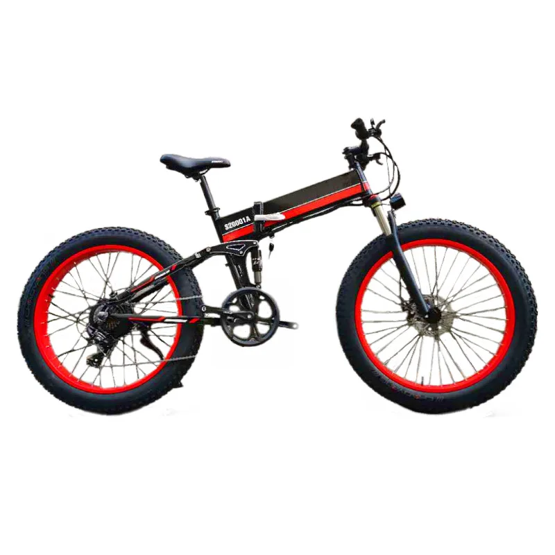 Snow Folding Bike 26inch Folding Wide Tire Moped 1000W 26inch Folding Fat Tire Electric Bike