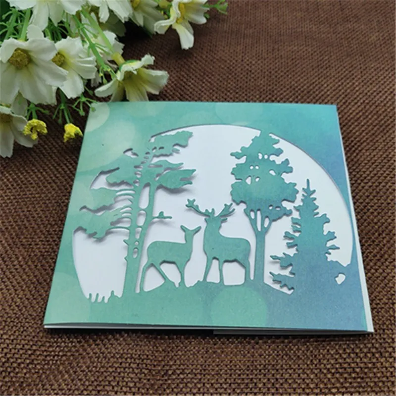 Christmas Tree Animal Metal Cutting Dies Stencils Scrapbooking Decorative Embossing Folder Carbon Steel Paper Card DIY Die Cuts