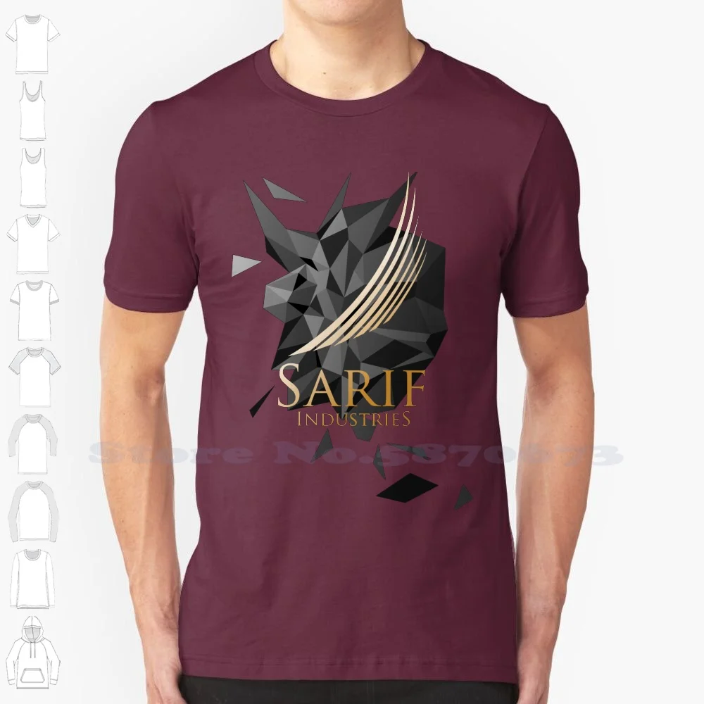 Sarif Industries Black White Gray Fashion Tshirt Ex Sarif Sarif Industries Augmented Detroit 2027 Adam Jensen David Sarif