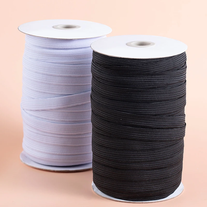 5/10/20M 3/6/10/12/15/20/25/30/35/40/45/50/60MM White/black Nylon Highest Elastic Bands Garment Trousers Sewing Accessories DIY