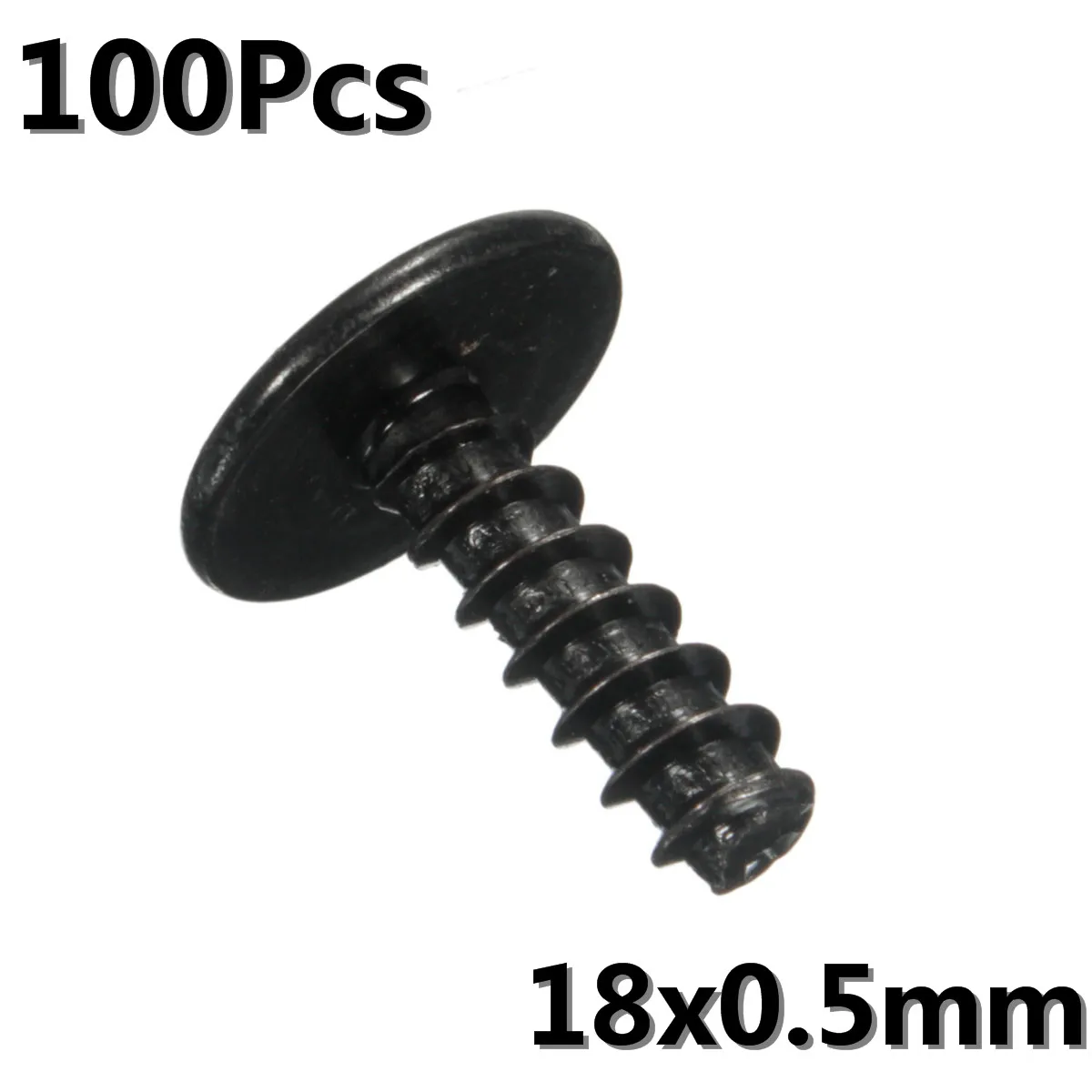 100pcs 18x0.5 mm Car Engine Cover Wheel Arch Inner Liner Mud Flaps Fender Mud Splash Guard Torx Screws Self Tapping For VW/AUDI