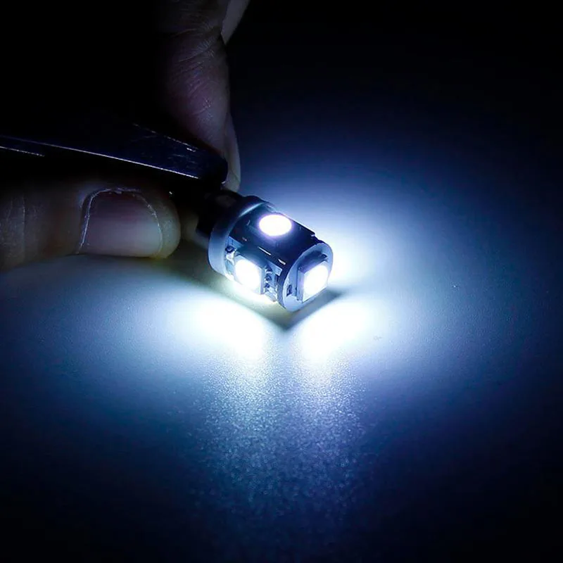 BA9S T4W 5050 5SMD Car LED Interior Lamp Side Marker Backup Tail Reading Bulb License Plate Lights 12V White Green Red Blue