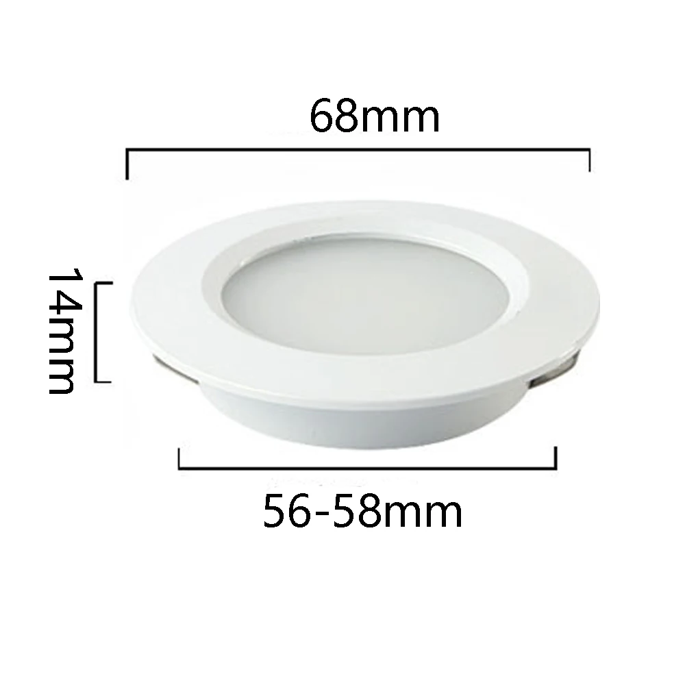 Mini Ultra-Thin Led Downlights 3W Led Ceiling Light  Recessed Round Led Panel Light 12V LED Spot Light Indoor Lighting 2pcs