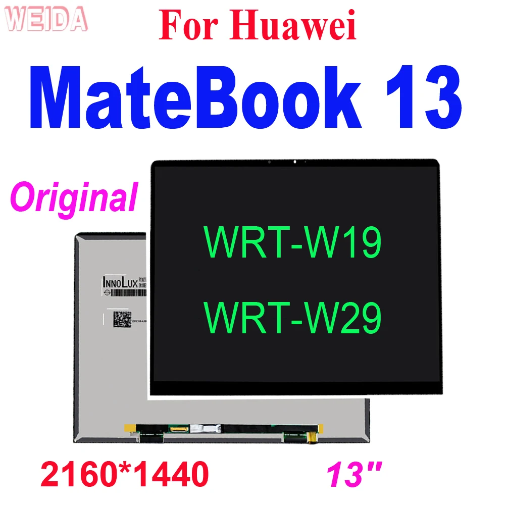 New Original 13 inch WRT-W19 WRT-W29 Touch LCD For Huawei MateBook 13 LCD Display Touch Screen Assembly Replacement 2160*1440