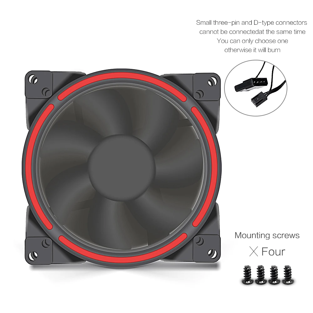 FANNER Moonlight S80 8cm or 9cm Double Screw Holes CPU Radiator Replacement Chassis LED  FAN 4PIN PWM Fan