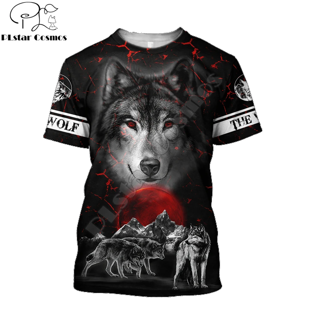 Beautiful Night Wolf Tattoo 3D All Over Printed Men t shirt Summer Fashion Harajuku short Sleeve Tee shirts Unisex tops TX-15