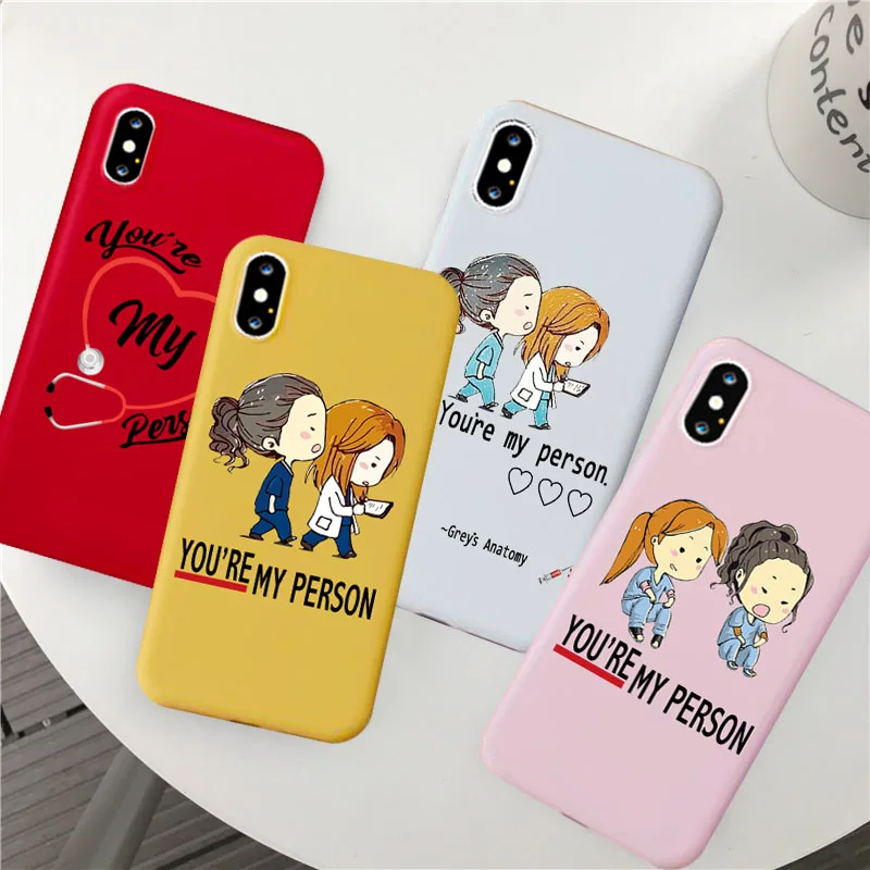 Greys Anatomy You Are My Person Phone Case Cover for IPhone 12 11 Pro Max X XS XR MAX 7 8 Plus SE2 Soft Silicone Coque Capa Case