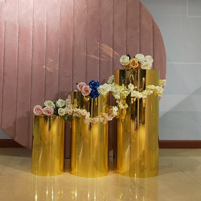 

3pcs/set)Wedding decoration backdrop display stand round Pedestal Stands dessert table props cylinder plinths pedestal 862