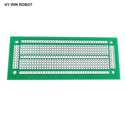 Green Single Side Protótipo PCB Circuit Board, Universal Experiment Matrix, DIY Protótipo Papel, 47x116mm, apto para Arduino, 4,7x11,6 cm, 1Pc