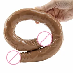 HOWOSEX Super long double dildo toys for adults Flexible Soft  Vagina Anal Women Gay Lesbian Ended Dong Penis Artificial Penis