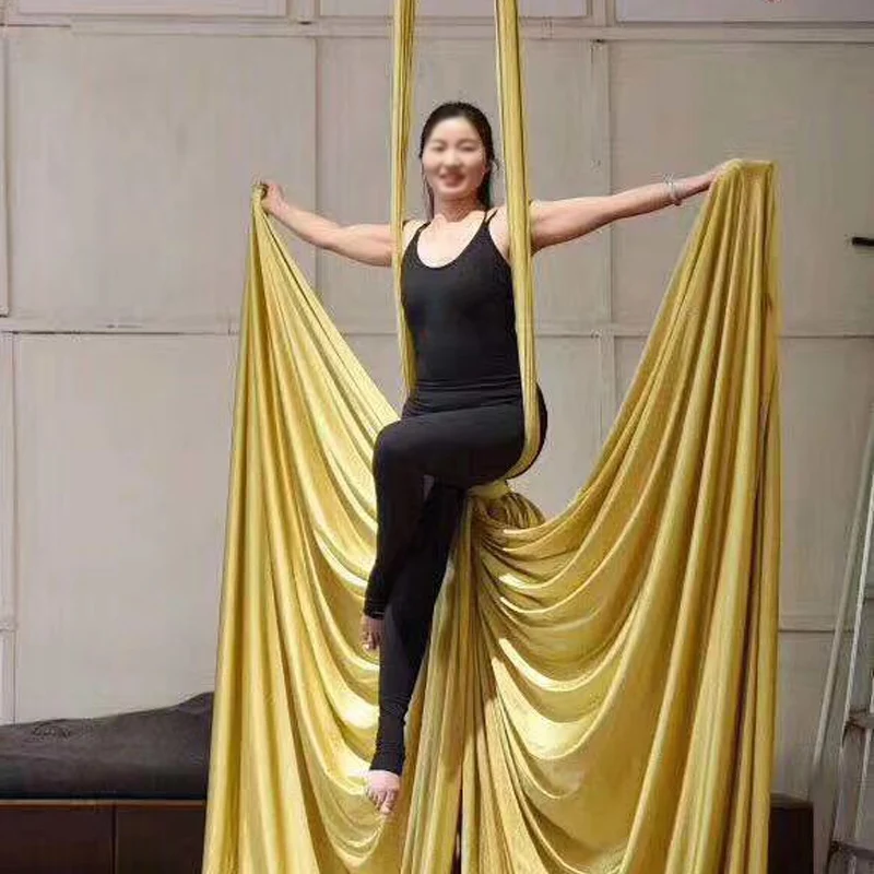 Prior Fitness Deluxe 15Yards/13.7M Aerial Silk Fabric 100% Nylon Low Stretch Aerial Silks High Strength Acrobatic Flying Silk