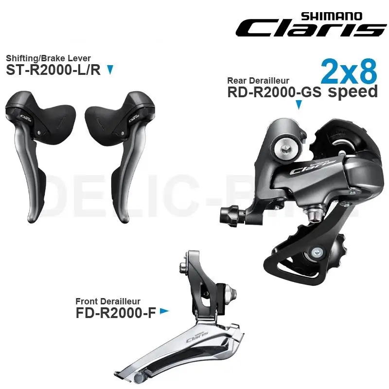 SHIMANO CLARIS R2000 2x8 Speed Groupset Shifter and Rear/Front Derailleur for road bicycle Original Parts