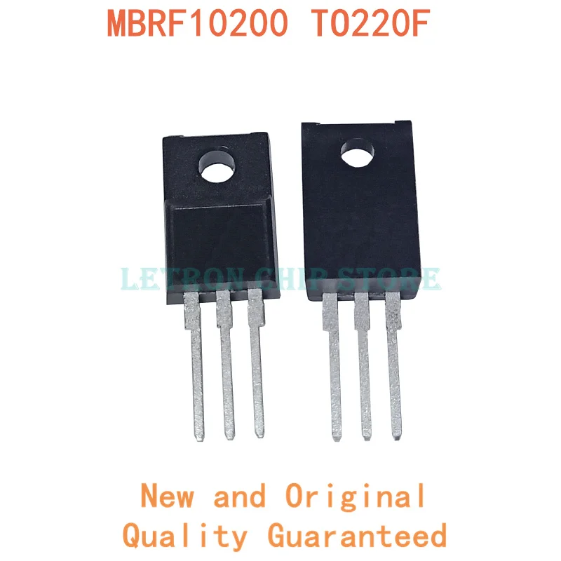 10PCS MBRF10200CT TO-220F MBR10200CT 10200CT B10200G MBRF10200CTG TO220F SCHOTTKY DIODE original and new