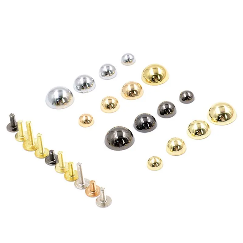 

100pcs Dome Rivet Screw Spike Studs Punk Spots Garment Leather Craft Belt Wallet Decoration Parts 8/10/12/12mm