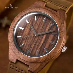 BOBO VOGEL Nussbaum Holz Uhr Männer Frauen Quarz Armbanduhren Männlichen часы мужские наручные Uhren Jahrestag Geschenk Kunden Gravieren