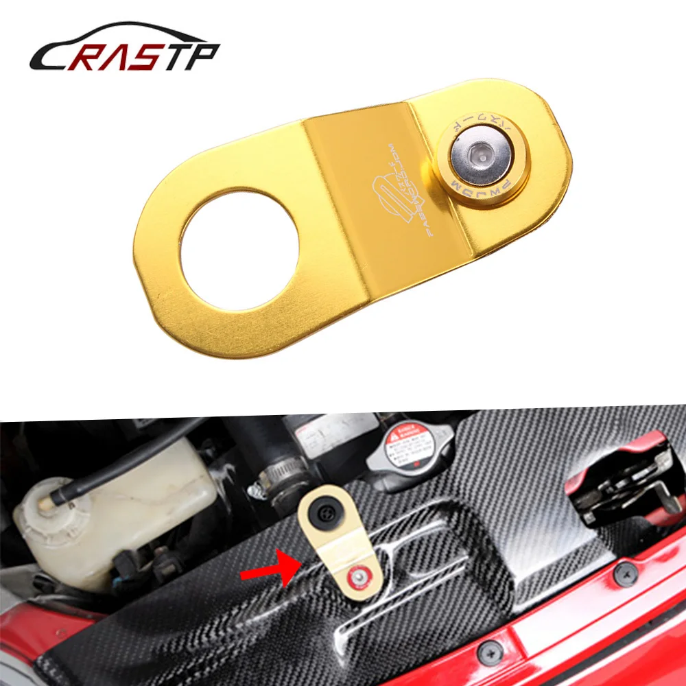 

Racing Car Style Aluminum Radiator Stay Mounting Bracket with Washer Kit For Honda civic EK AP DC 96- 00 With Logo RS-HR004