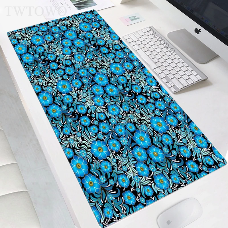 Mousepad xxl casa personalizado computador teclado almofada flores frescas gamer de borracha natural antiderrapante escritório macio tapete de mesa